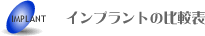 インプラントの比較表